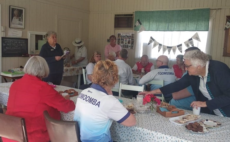Group gathered indoors